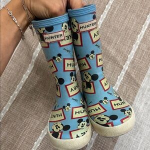 Hunter Blue Mickey Mouse Kids' Boots